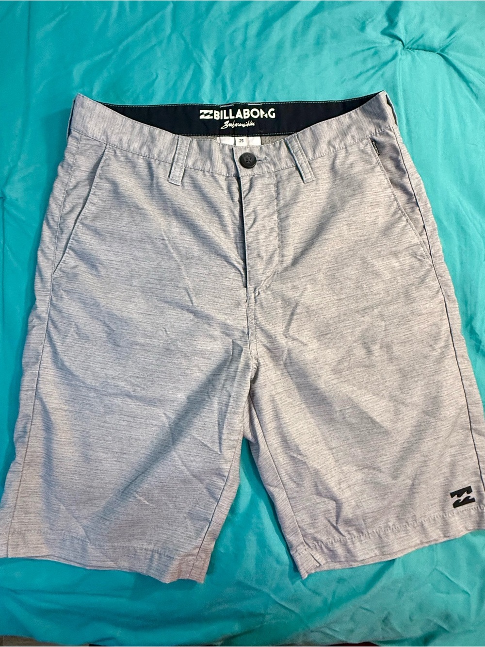 Billabong Men's Light Gray Flat Front Shorts